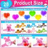 28 Pack Valentines Day Gifts for Kids with Colorful Heart Stress Balls Valentines Day Cards for Kids School Stress Relief Squeeze Toys for Teens Boys Girls Valentine Classroom Exchange Party Favors view 2