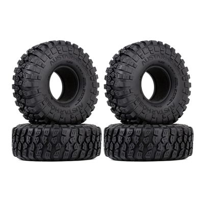 4Pcs 121 * 45MM Soft Rubber Tyre 1.9" Wheel Rock Terrain Tire for 1/10 RC Crawler Car for for Traxxas TRX-4 Axial SCX10 90046 Modification Accessories