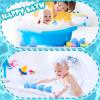 RoundFunny 30 Pcs Whale Rubber Bath Toys Glow in The Dark Mini Sea Animal Blue Squeezable Squeak Toys for Beach Pool Shower Play Floating Favors Carnival Decoration view 3