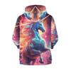 Animepark Cute Girls 8-10Y Hoodies Zipper Galaxy Unicorn Graphic Long Sleeve School Clothes Pocket Sweatshirts Loose Outfits Winter Party view 2