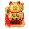 flexman Solar Powered Cute Waving Cat, Waving Arm Home Decor, Home Car Decor Lucky Cat for Office Desks, Window, Car Dashboard(Chinese Golden) view 1