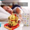 flexman Solar Powered Cute Waving Cat, Waving Arm Home Decor, Home Car Decor Lucky Cat for Office Desks, Window, Car Dashboard(Chinese Golden) view 3