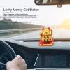 flexman Solar Powered Cute Waving Cat, Waving Arm Home Decor, Home Car Decor Lucky Cat for Office Desks, Window, Car Dashboard(Chinese Golden) view 4