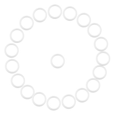 20pcs Baby Pacifier Safy, Silicone Safe O Rings Dummy Pacifier Chain Clips Adapter Holder for Baby Show or Birthday Gift, Soft Baby Relief Teether Holder (Transparent)