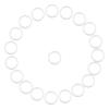 20pcs Baby Pacifier Safy, Silicone Safe O Rings Dummy Pacifier Chain Clips Adapter Holder for Baby Show or Birthday Gift, Soft Baby Relief Teether Holder (Transparent) view 1