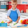 PERLLI Kids Real Cooking Set for Cooking and Baking  31 Pc. Gift for Junior Chef with Real Utensils, Case & Safe Kids Knife Set for Boys & Girls  Fine Motor Skills & Fun for Children Ages 6+, Blue view 3