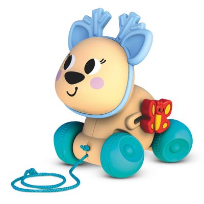 Kids Hits Educational Toddler Push and Pull Toy Deer - Fun for 12 Months and Up