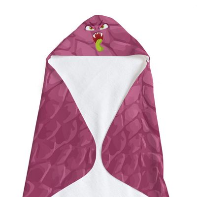 30 x 30 in. Unisex Magenta Monster Soft & Absorbent Hooded Baby Towel