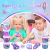 36 Pack Mermaid Slime Kit Party Favors for Kids Slime Cup Bulk DIY Stress Relief Putty Toy Christmas Holiday Birthday Goodie Bag Stuffer Classroom Reward for Girls Boys Stretchy Non-Sticky view 3