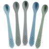 Silicone Baby Spoons First Stage - Self Feeding Utensils for Infants - Soft & Gentle on Gums - BPA Free Set (Pastel6) view 1