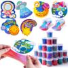 JOYIN 30 PCS Valentine Day Gift Cards with Galaxy Slime Stress Relief Fidget Toy for Kids Party Favor, Classroom Exchange Prizes, Valentines Party Favors, Greeting Cards view 1