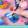 JOYIN 30 PCS Valentine Day Gift Cards with Galaxy Slime Stress Relief Fidget Toy for Kids Party Favor, Classroom Exchange Prizes, Valentines Party Favors, Greeting Cards view 4