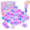 36 Pack Unicorn Slime Kit Party Favors for Kids Slime Cup Bulk Stretchy Non-Sticky DIY Stress Relief Putty Toy Christmas Holiday Birthday Goodie Bag Stuffer Classroom Reward for Girls Boys view 1