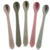 Baby Spoons First Stage Silicone Baby Spoon  Self Feeding Baby Utensils  Infant Spoons First Stage Baby Feeding Spoon - Soft & Gentle on Gums - BPA Free Silicone Baby Spoons Set (Pastel7) view 1