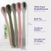 Baby Spoons First Stage Silicone Baby Spoon  Self Feeding Baby Utensils  Infant Spoons First Stage Baby Feeding Spoon - Soft & Gentle on Gums - BPA Free Silicone Baby Spoons Set (Pastel7) view 3