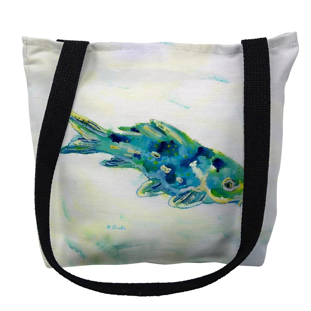 13 x 13 in. Blue Koi Small Tote Bag