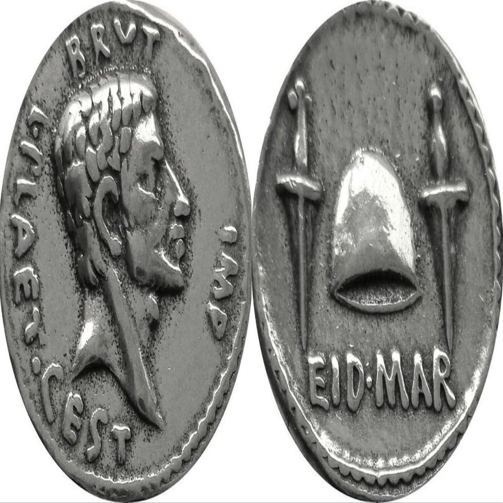 Marcus Brutus, EID MAR Denarius, Most Famous Roman Coin, Confirms His Participation in The Assassination of Julius Caesar, Ides of March Great Stocking Stuffer S
