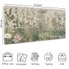 for MTG Playmat,Card Playmat Stitched with Magic Zone for MTG Card Game Playing,(27.5x15.7 in) Card Playmats Smooth Cloth Surface Non-Slip Silicone Bottom Battle Game Mat-Wildflowers Lily view 2