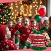 APINATA4U Ugly Sweater Pinata, Red and Green Color with Dots & Ribbon, End of Year Sweater Party Decorations, Jersey Shaped Christmas Party Supplies, Holiday Celebration Pinata, 20 X 16 X 4 Inches view 2