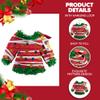 APINATA4U Ugly Sweater Pinata, Red and Green Color with Dots & Ribbon, End of Year Sweater Party Decorations, Jersey Shaped Christmas Party Supplies, Holiday Celebration Pinata, 20 X 16 X 4 Inches view 4