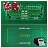 Craps & Texas Hold'em Poker 2-Sided Felt Layout + Genuine Bally's Craps Dice Purple Frosted + Genuine Las Vegas Playing Cards Bundle view 2