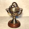 Antique Brass 6" Decorative Armillary Sphere Globe Astrolabe Zodiac Engraved Globe With Wooden Base For Home & Office Decor view 2