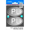 Avisa AutoTattoo Sticker PL 3D Chrome -7,6 x 4,2 cm view 1