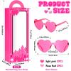 Copkim 48 Pcs Pink Doll Gift Boxes Includes 24 Party Favor Boxes and 24 Heart Sunglasses for Princess Birthday Party Decoration view 2