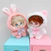 niannyyhouse 10cm Doll Clothes Onesies Rabbit Bear Dinosaur Elk Deer Bodysuit Plush Doll Accessories (White) view 2