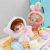 niannyyhouse 10cm Doll Clothes Onesies Rabbit Bear Dinosaur Elk Deer Bodysuit Plush Doll Accessories (White) view 3