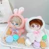niannyyhouse 10cm Doll Clothes Onesies Rabbit Bear Dinosaur Elk Deer Bodysuit Plush Doll Accessories (White) view 4