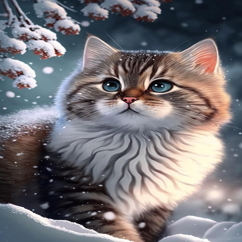 Jigsaw Woodiness Puzzles for Adults 500 Piece- Snowy Day Cat Interactive Jigsaw Puzzle Game for Family Parent-Adult Friend Puzzle Toy Birthday Gift Home Decor