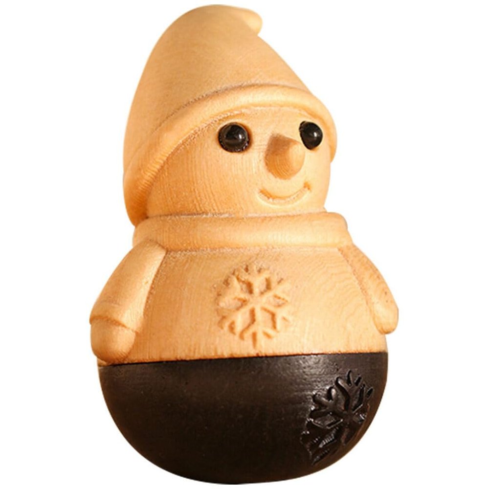 ABOOFAN Charming Snowman Tumbler Ornament Delightful Desktop Decor Vibrant Holiday Figure for Home Office for Christmas Festive Celebrations