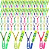 Cagemoga 104 Pcs Flying Slingshot Toy with Led Lights and Whistle 52Pcs Led Arrow Helicopter and 52Pcs Launchers for Summer Outdoor Game Birthdays Gifts Glow in The Dark Party Supplies view 1