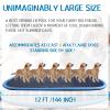 Lewtemi 12 ft Extra Large Non Slip Splash Pad 144" for Adult and Dog Giant Thicken Sprinkler Pool Summer Outdoor Fun Backyard Fountain Mat for Pet Dog(Square Style) view 2