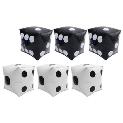 ibasenice 6pcs Dice Shaped Foil Balloons for Themed Party Decorations Aluminum Balloons for Game Night Celebrations