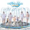 Lewtemi 12 ft Extra Large Non Slip Splash Pad 144" for Adult and Dog Giant Thicken Sprinkler Pool Summer Outdoor Fun Backyard Fountain Mat for Pet Dog(Lovely Style) view 1