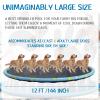 Lewtemi 12 ft Extra Large Non Slip Splash Pad 144" for Adult and Dog Giant Thicken Sprinkler Pool Summer Outdoor Fun Backyard Fountain Mat for Pet Dog(Lovely Style) view 2