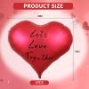 BEISHIDA 55 inch Large Heart Balloons Huge Heart Shaped Balloon with Writing Red Heart Shape Balloons Neutral Love Balloon for Proposal Marriage Valentines Day Birthday Party Decorations 1 Pcs view 2