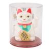 Lucky Cat Waving Arm, Solar Powered Cute Waving Cat, Maneki Neko Waving Arm for Fortune Money and Good Luck, Solar Fortune Cat Statue Decorations for Decorating Front Desk, Car view 2