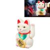 Lucky Cat Waving Arm, Solar Powered Cute Waving Cat, Maneki Neko Waving Arm for Fortune Money and Good Luck, Solar Fortune Cat Statue Decorations for Decorating Front Desk, Car view 4