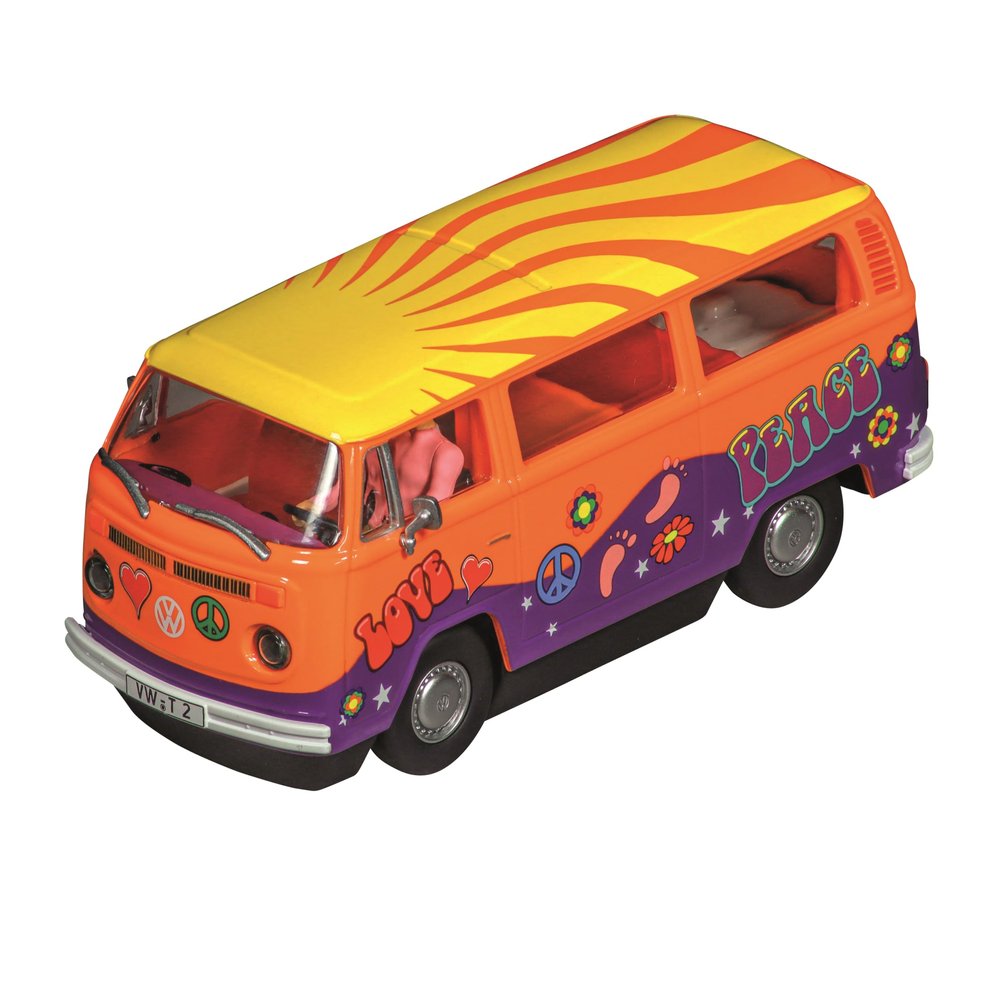 Carrera 27759 Volkswagen Bus T2b Peace and Love 1:32 Scale Analog Slot Car Racing Vehicle Evolution Slot Car Race Tracks
