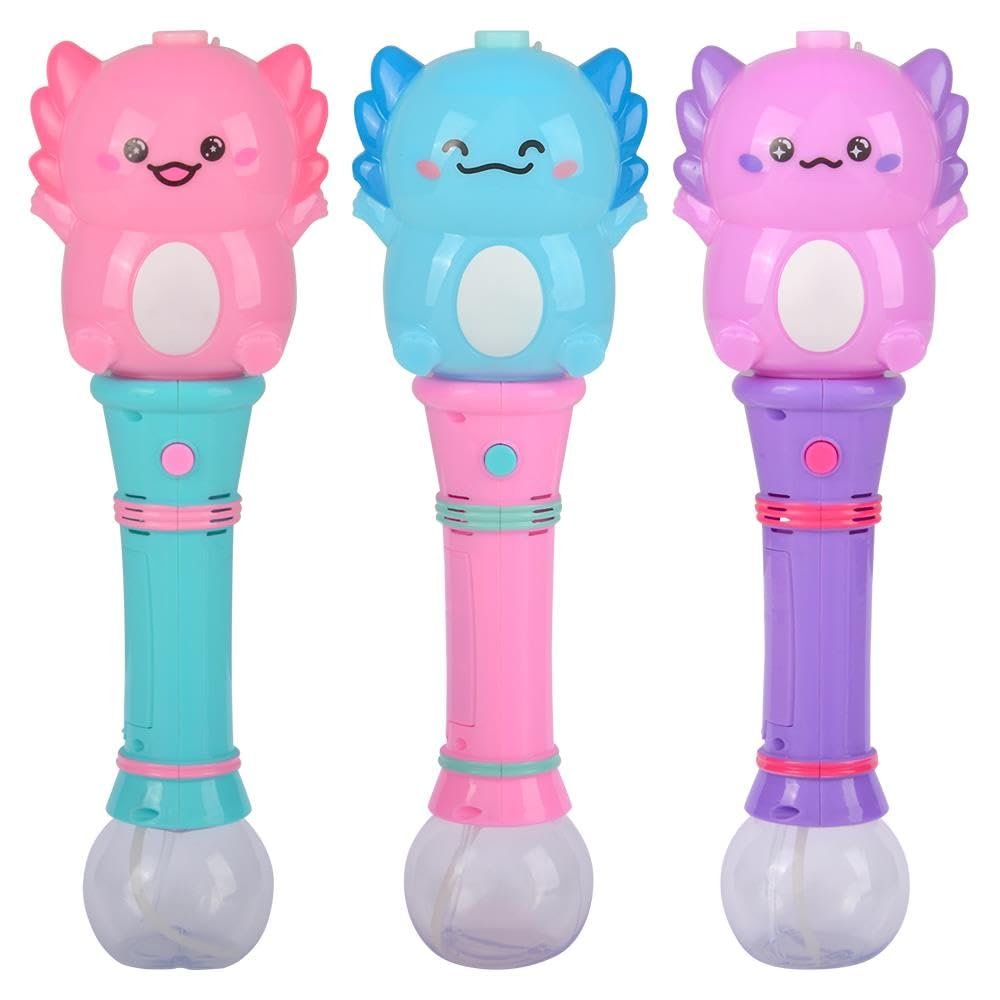 Rhode Island Novelty 12" Light-Up Axolotl Bubble Wand