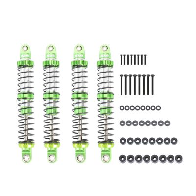 RCAWD 130mm 7075 Universal RC Shocks for a lot of 1/10 RC Hobby Cars Upgrades, Full Aluminum Shock Absorbers Adjustable Shocks Damper 4pcs Hop Ups Parts Green