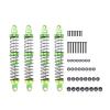 RCAWD 130mm 7075 Universal RC Shocks for a lot of 1/10 RC Hobby Cars Upgrades, Full Aluminum Shock Absorbers Adjustable Shocks Damper 4pcs Hop Ups Parts Green view 1