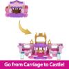 Mattel Disney Princess Toys, Carriage to Castle Transforming Playset with Aurora Small Doll, 4 Figures, Furniture & Accessories view 3