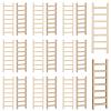 20 Pcs Mini Garden Ladder - 2.36'' x 0.78'' Wooden Miniature Ladder Accessories for Landscape Dollhouse Decor view 1