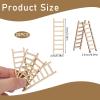 20 Pcs Mini Garden Ladder - 2.36'' x 0.78'' Wooden Miniature Ladder Accessories for Landscape Dollhouse Decor view 2