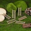 20 Pcs Mini Garden Ladder - 2.36'' x 0.78'' Wooden Miniature Ladder Accessories for Landscape Dollhouse Decor view 4