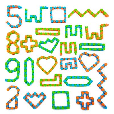24 Pcs Wacky Tracks Snap Click Toys for Party Favors, Snake Puzzles Fidget Bulk Toys for School Classroom Prize, Goodie Bag Stocking Stuffers, Christmas Easter Thanksgiving Gifts for Kids Students
